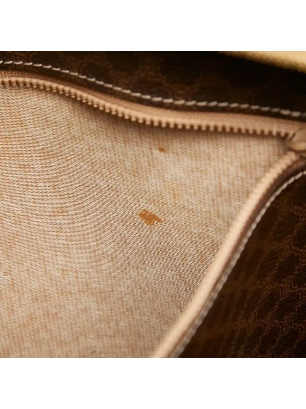 Celine Macadam Tote Brown Leather